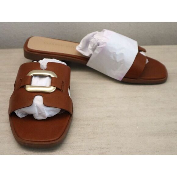 Madden Girl ELLI05J1 Women's Sz 8.5M Tan Paris Elliot Slide Sandals SIB - Picture 2 of 9